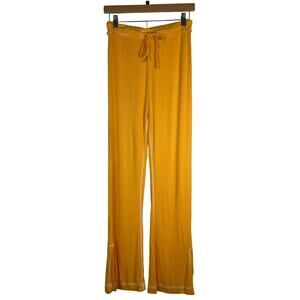 Out from Under Women's M Yellow Orange‎ Micro Ribbed Flare Pants *